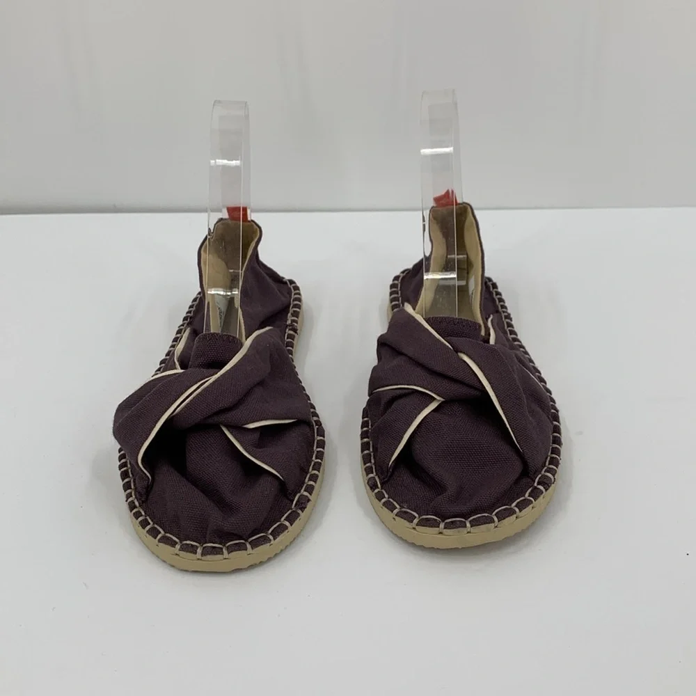Havaianas Origine twist espadrille shoe canvas purple gray flat Brazil 6.5